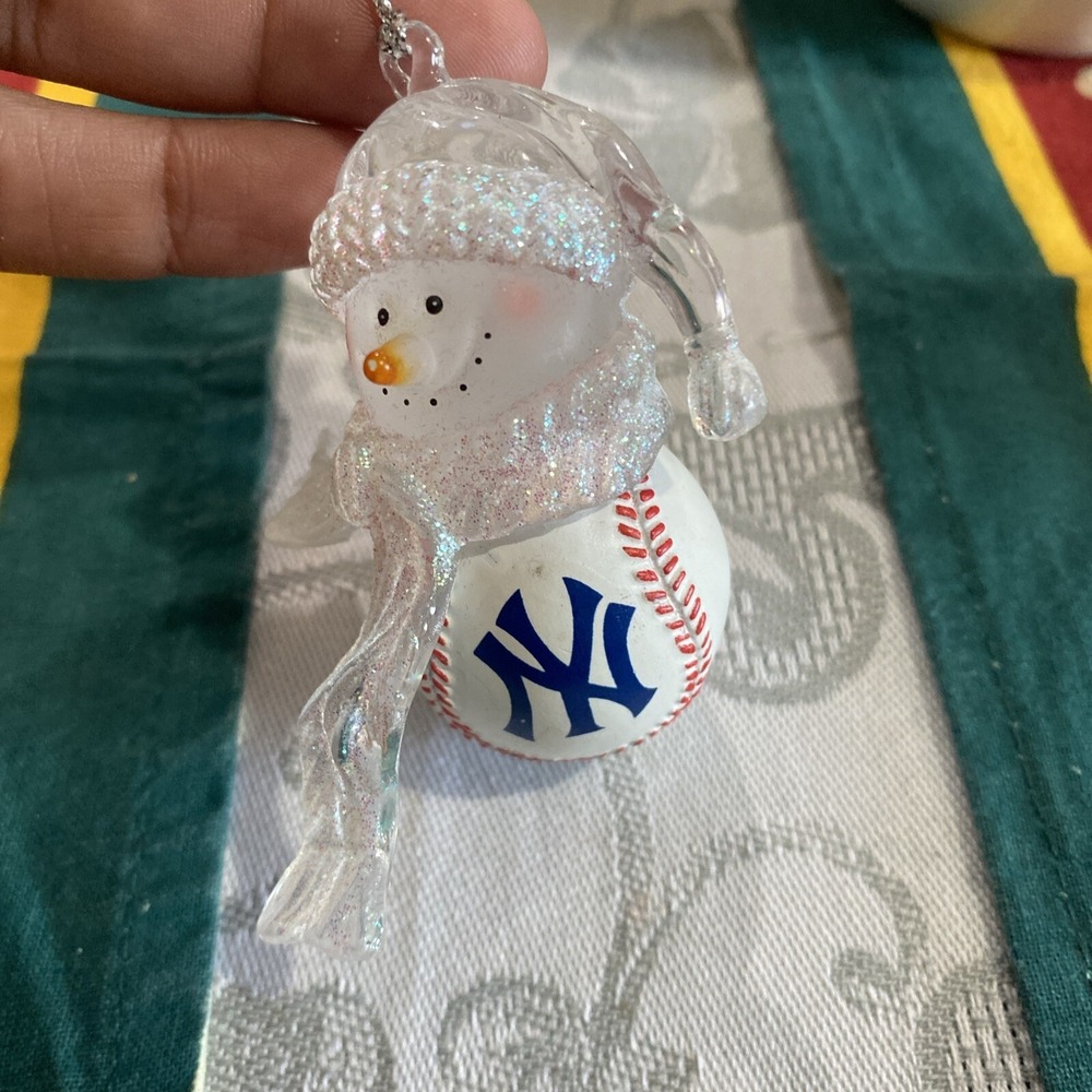 New York Yankees Mini Snowman Baseball Ornament Scottish Christmas‎ MLB
